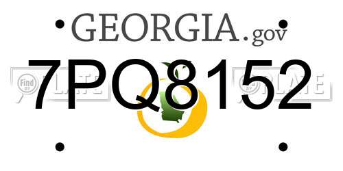7PQ8152 Georgia License Plate