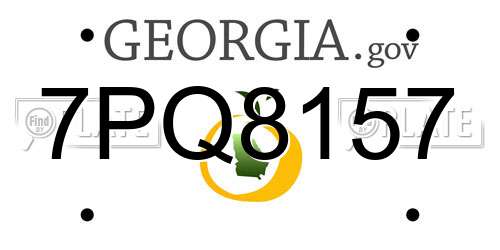 7PQ8157 Georgia License Plate