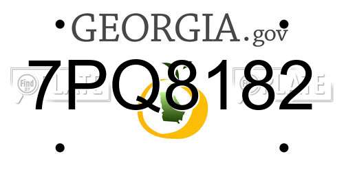 7PQ8182 Georgia License Plate