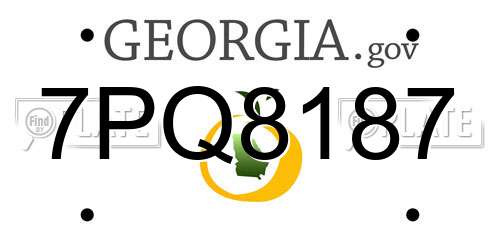 7PQ8187 Georgia License Plate