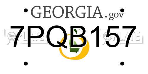 7PQB157 Georgia License Plate