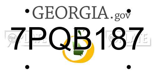 7PQB187 Georgia License Plate
