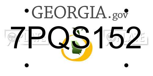 7PQS152 Georgia License Plate