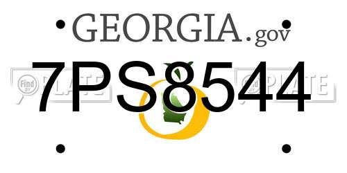 7PS8544 Georgia License Plate