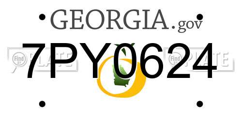 7PY0624 Georgia License Plate