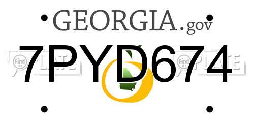 7PYD674 Georgia License Plate