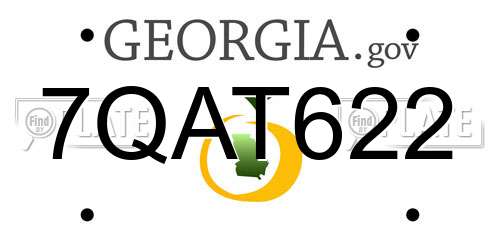 7QAT622 Georgia License Plate