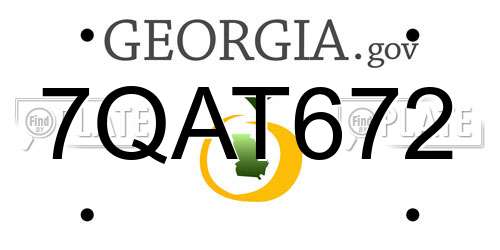 7QAT672 Georgia License Plate