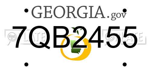 7QB2455 Georgia License Plate