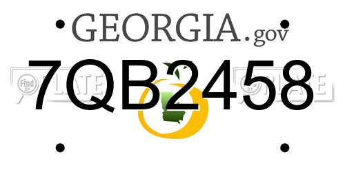 7QB2458 Georgia License Plate