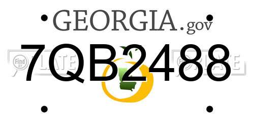7QB2488 Georgia License Plate
