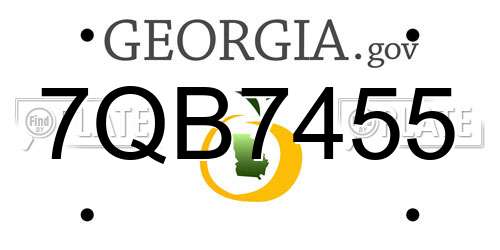 7QB7455 Georgia License Plate