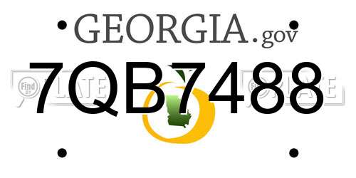 7QB7488 Georgia License Plate