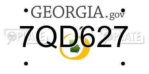 7QD627 Georgia License Plate