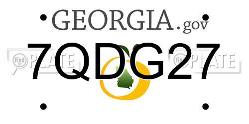 7QDG27 Georgia License Plate