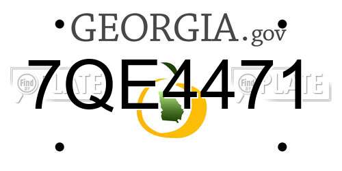 7QE4471 Georgia License Plate