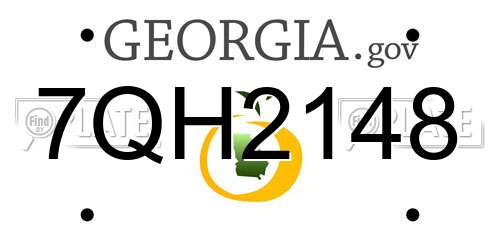 7QH2148 Georgia License Plate