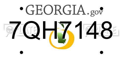 7QH7148 Georgia License Plate