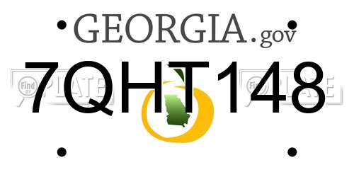 7QHT148 Georgia License Plate