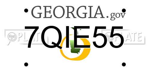 7QIE55 Georgia License Plate
