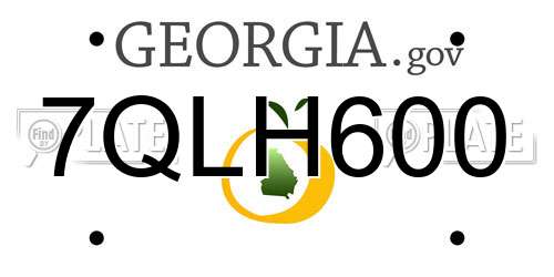 7QLH600 Georgia License Plate