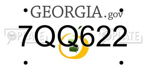 7QQ622 Georgia License Plate
