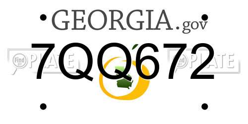 7QQ672 Georgia License Plate