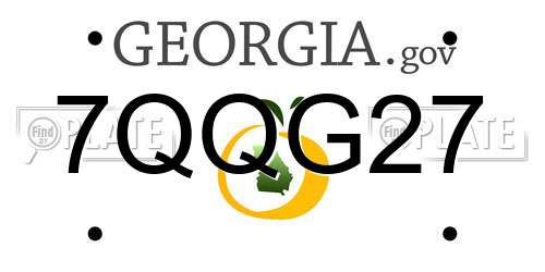 7QQG27 Georgia License Plate