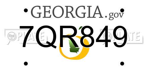 7QR849 Georgia License Plate