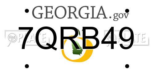 7QRB49 Georgia License Plate