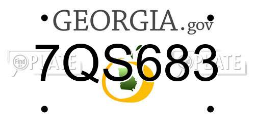 7QS683 Georgia License Plate