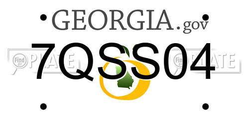 7QSS04 Georgia License Plate