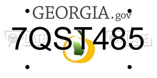 7QST485 Georgia License Plate