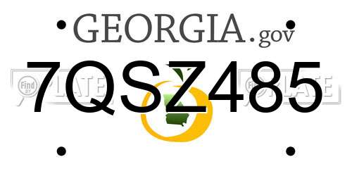 7QSZ485 Georgia License Plate