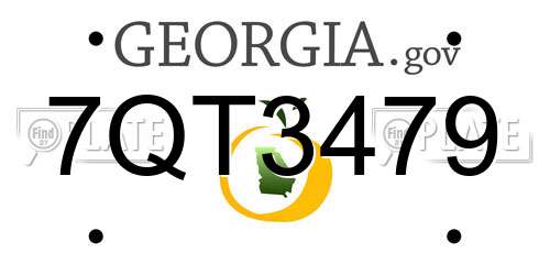 7QT3479 Georgia License Plate