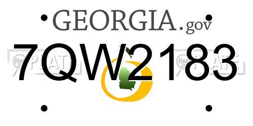 7QW2183 Georgia License Plate