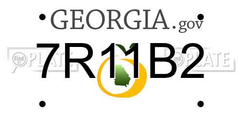 7R11B2 Georgia License Plate
