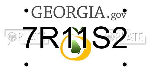 7R11S2 Georgia License Plate