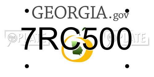 7RC500 Georgia License Plate