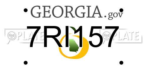 7RI157 Georgia License Plate