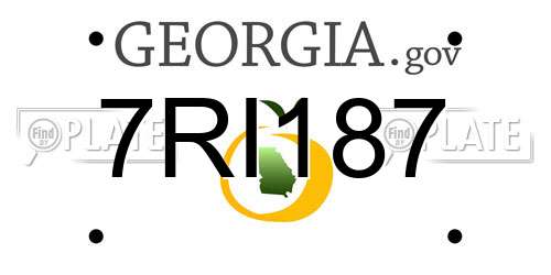 7RI187 Georgia License Plate
