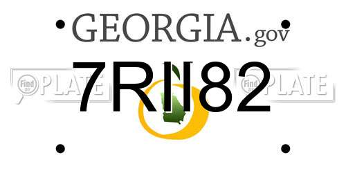 7RII82 Georgia License Plate