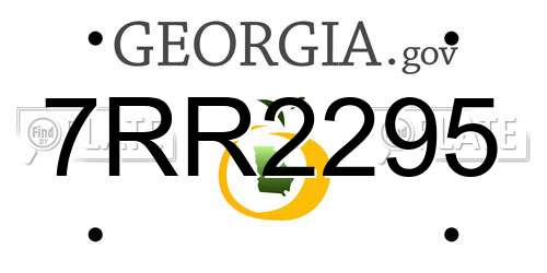 7RR2295 Georgia License Plate
