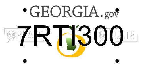 7RTI300 Georgia License Plate
