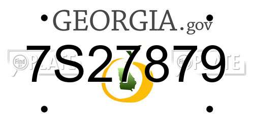 7S27879 Georgia License Plate