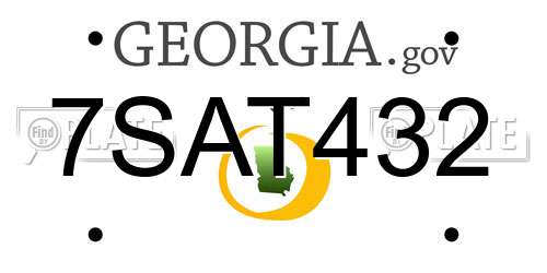 7SAT432 Georgia License Plate