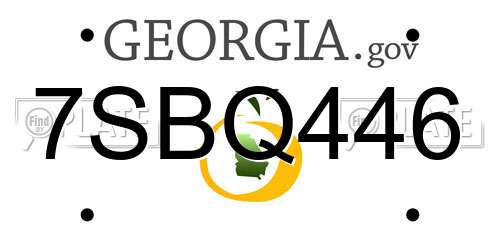 7SBQ446 Georgia License Plate