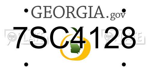 7SC4128 Georgia License Plate