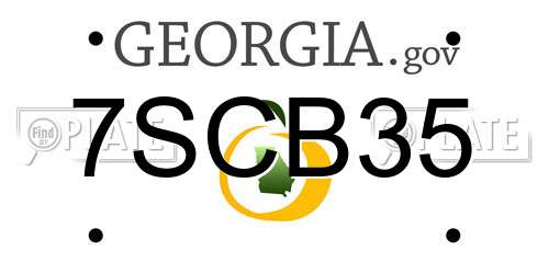 7SCB35 Georgia License Plate