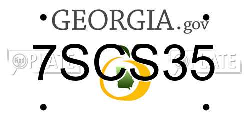 7SCS35 Georgia License Plate